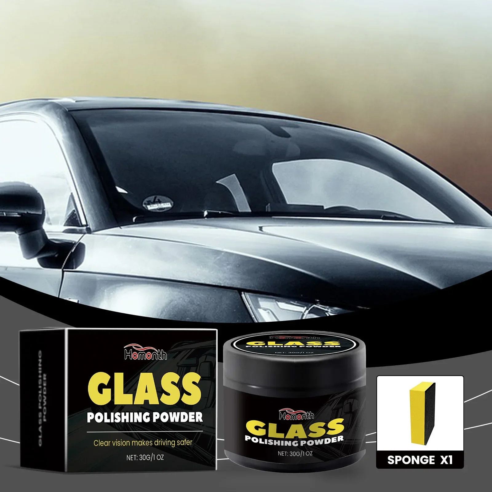 Glass Polishing Powder Car Glass Cleaner Car Windshield Water Repellent