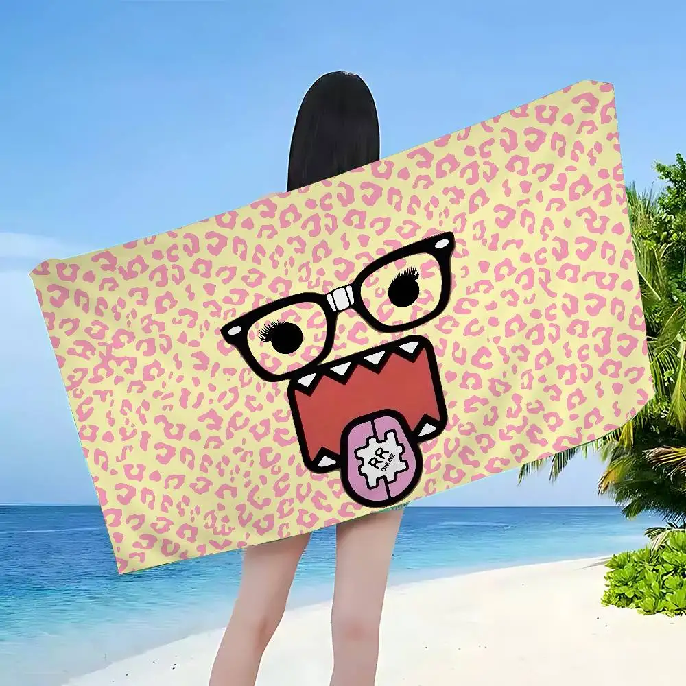 Cute D-Domo-KunS Microfiber Printed Beach Towel Mountain Climbing Yoga Beach Swimming Running Absorbent Soft Towel