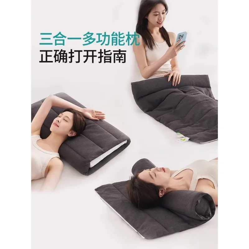Towel Pillow Neck Pillow Sleep Aid Adult Anti-bow Traction Cylinder Pillow