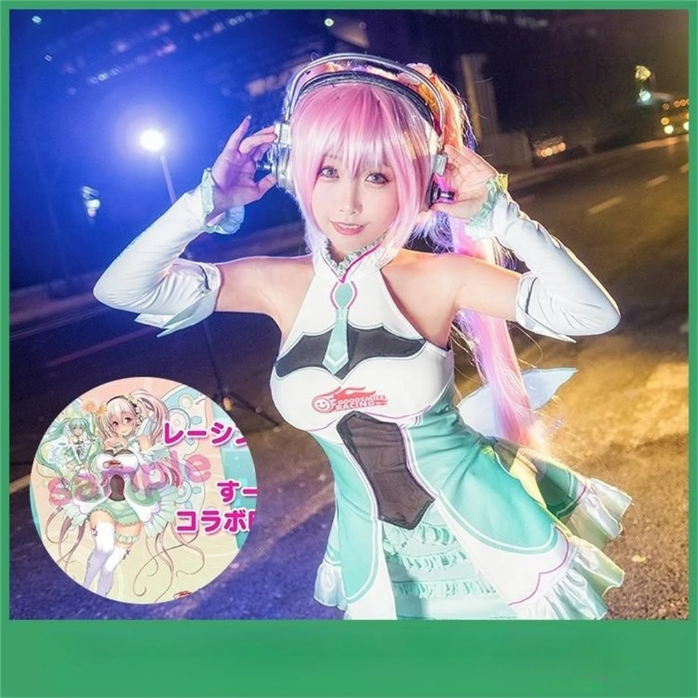 VOCALOID 2017 Racing Mikku Cosplay Christmas Outfits Costumes Mikuu Cosplay Dress Clothes Cosplay Costume