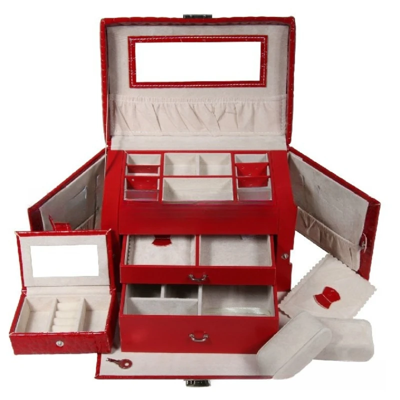

European style butterfly jewelry box, leather jewelry box, pearl jewelry box