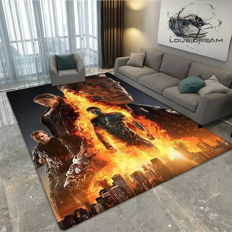 3D Schwarzenegger Terminator printed carpet living room bedroom beautiful non-slip carpet photography props birthday gift