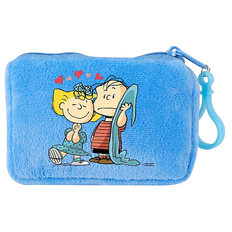 Snoopy Plush Wallet Portable Drop Resistant Small Coin Purse Cute Cartoon Pattern Keychain Coin Wallet Children's Birthday Gift