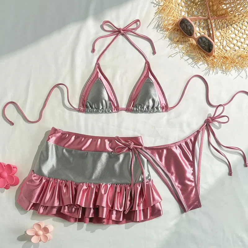 

New Summer Sexy Bikinis Female Swimsuits Women 3 Piece Swimwear Beach Swim Wear Bathing Suits Brazilian Bikini Set Pool Bather