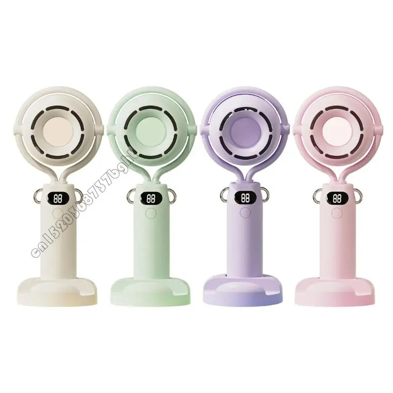 

Портативный складной стол вентилятор Перезаряжаемый 5 -скоростно -регулируемый тихий дизайн мультфильма для офисного путешествия