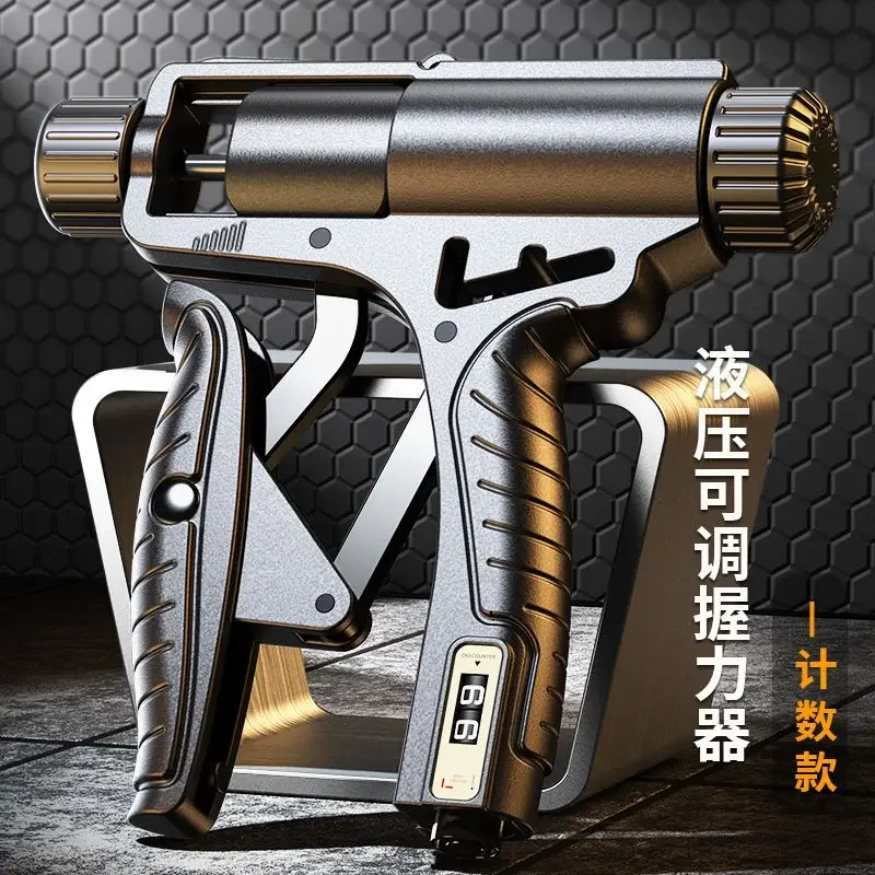 Новый усовершенствованный профессиональный гидравлический тестер прочности захвата с регулируемой прочностью для упражнений на руки, запястья и руки Новый усовершенствованный профессиональный гидравлический тестер прочности захвата с регулируемой прочностью для упражнений на руки, запястья и руки