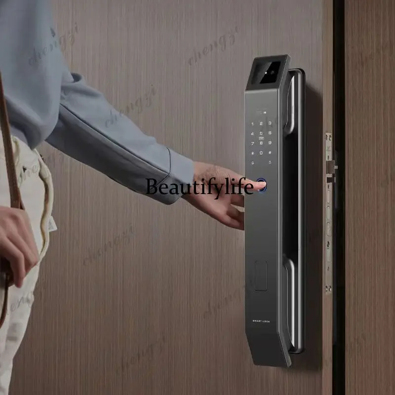 Automatic 3D facial recognition fingerprint password lock Household electronic smart door lock Anti-theft door lock
