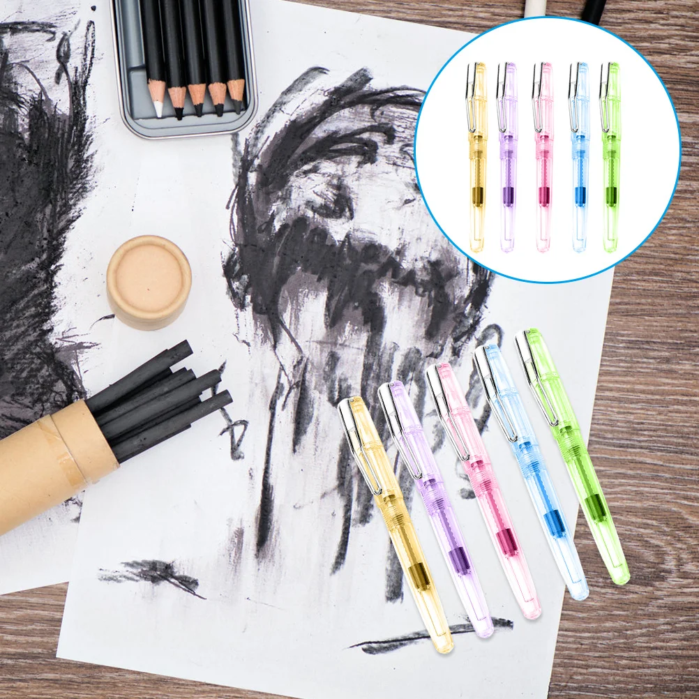 

5Pcs Calligraphy Brush Pens Refillable Design Ergonomic Suitable for Children Adults Chinese Calligraphy Practice