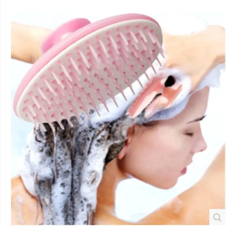 

HANRIVER hot selling head massager shampoo scrub brush to clean the scalp Bath wash hair brush to wash and dress head artifact