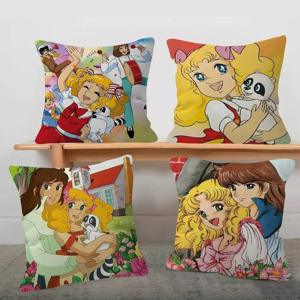 Anime C-Candy Candy Pillow Case For Sofa Decor Car Office Room Printing Cushion Cover Decorations And Protector