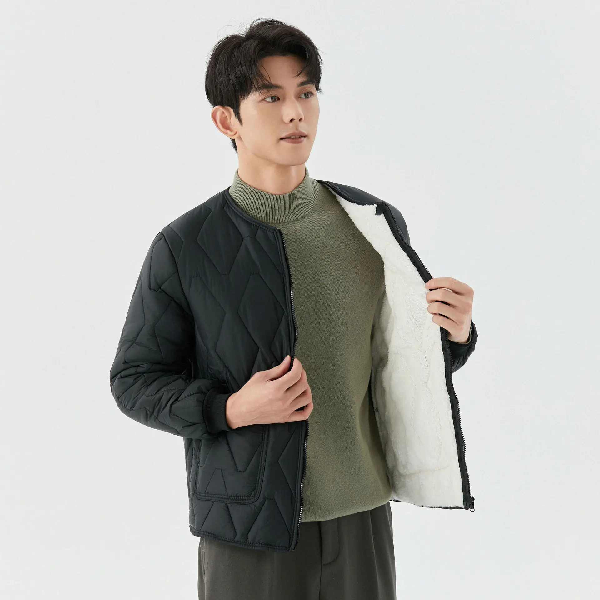 Winter Hot Selling Men's Winter Thick Velvet Warm Cotton Jacket Men's Loose Cotton Jacket Men's Warm Windproof Jacket