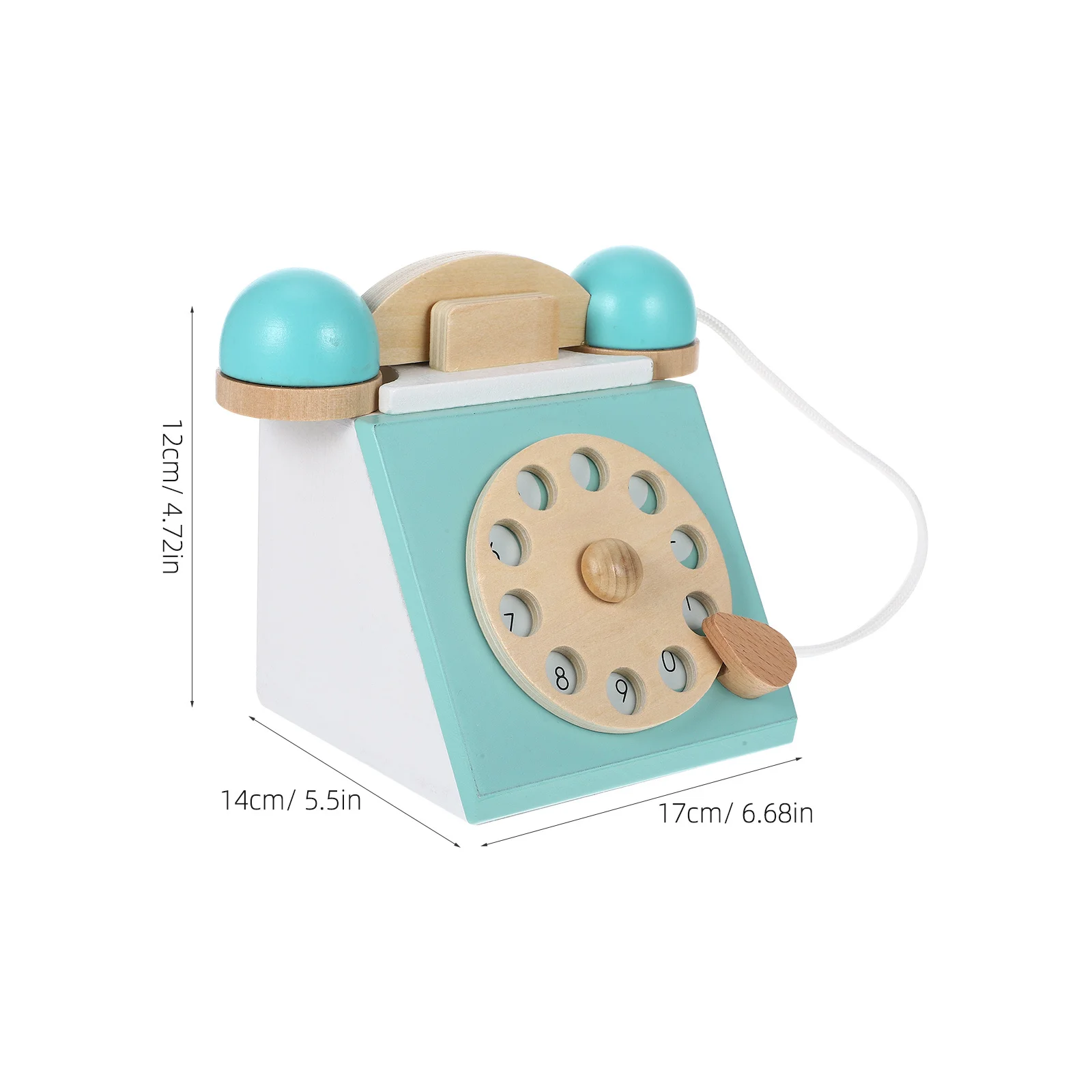 لعبة الهاتف الخشبي للأطفال، إدراك الأرقام، التعليم المبكر، قرص محاكاة عتيق، الأجهزة المنزلية