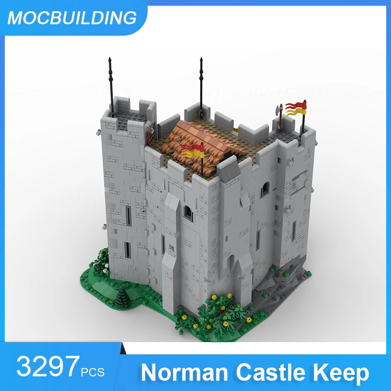 MOC Building Blocks Norman Castle Keep Model DIY Assemble Bricks Architecture Educational Creative Collection Toys Gifts 3297PCS