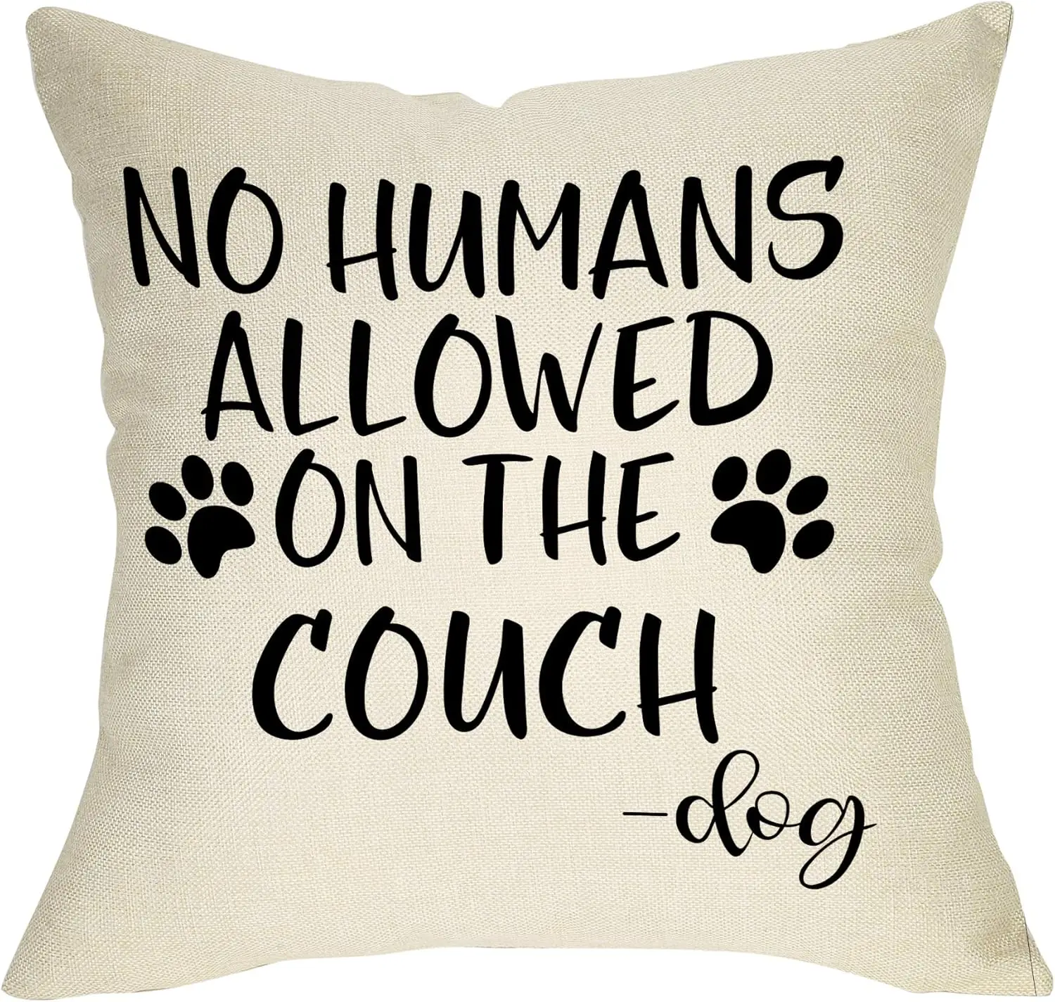 

Dog Paw Pattern Decorative Throw Pillow Cover, Dog Lover Gifts Funny Cushion Case Decor Sign, Seasonal Farmhouse Home Pillowcase