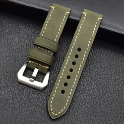 Men Genuine Leather Watchband Wristband For Panerai Luminor Marina 20mm 22mm 24mm 26mm Brown Calf Leather Watch Strap Band