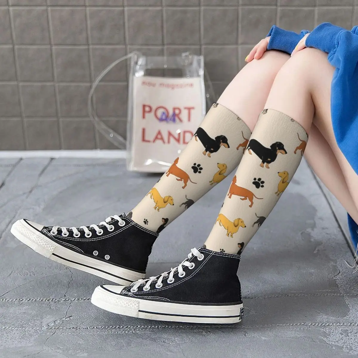 Weenie Weenies (Dachshund Sausage Dog) Socks Harajuku Sweat Absorbing Stockings All Season Long Socks Accessories Unisex Gifts