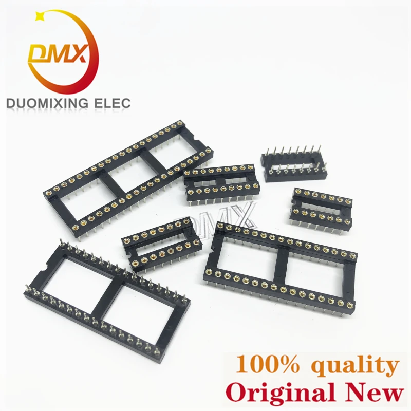 10PCS IC socket monolithic integrated chip is directly inserted into the round hole base of DIP chip 8P 14P 16P 20P 28P 40P pin