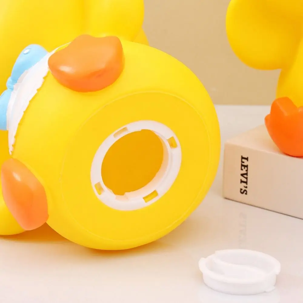 Anti Drop Little Yellow Duck Piggy Bank Decorative Savings Tank Cartoon Duck Money Boxes Model Large Capacity