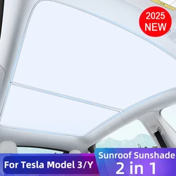 Tende Da Sole Per Tesla Modello Y 3 Highland 2024-2021 Telo Solare Shades Anteriore Posteriore Tetto Apribile Lucernario Protezione UV Visiera Panno Fibbia copertura