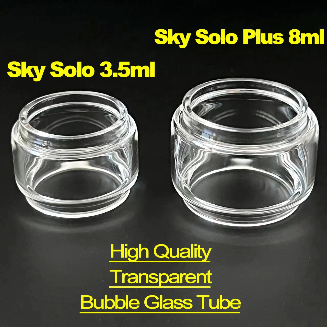 10PCS Bubble Glass For Sky Solo 3.5ml Sky Solo Plus 8ml LUXE II 2 LUXE Skrr-S Mini GEN S Zeus X 4.5ml Fat Glass Disassembly Tool