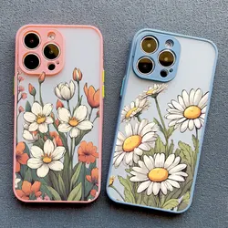 Plain Daisies Phone Case For iPhone 17 16 15 Plus Pro Max 14 13 12 11 Pro Max Mini X XR XS 14 Plus Flower Shockproof Back Covers