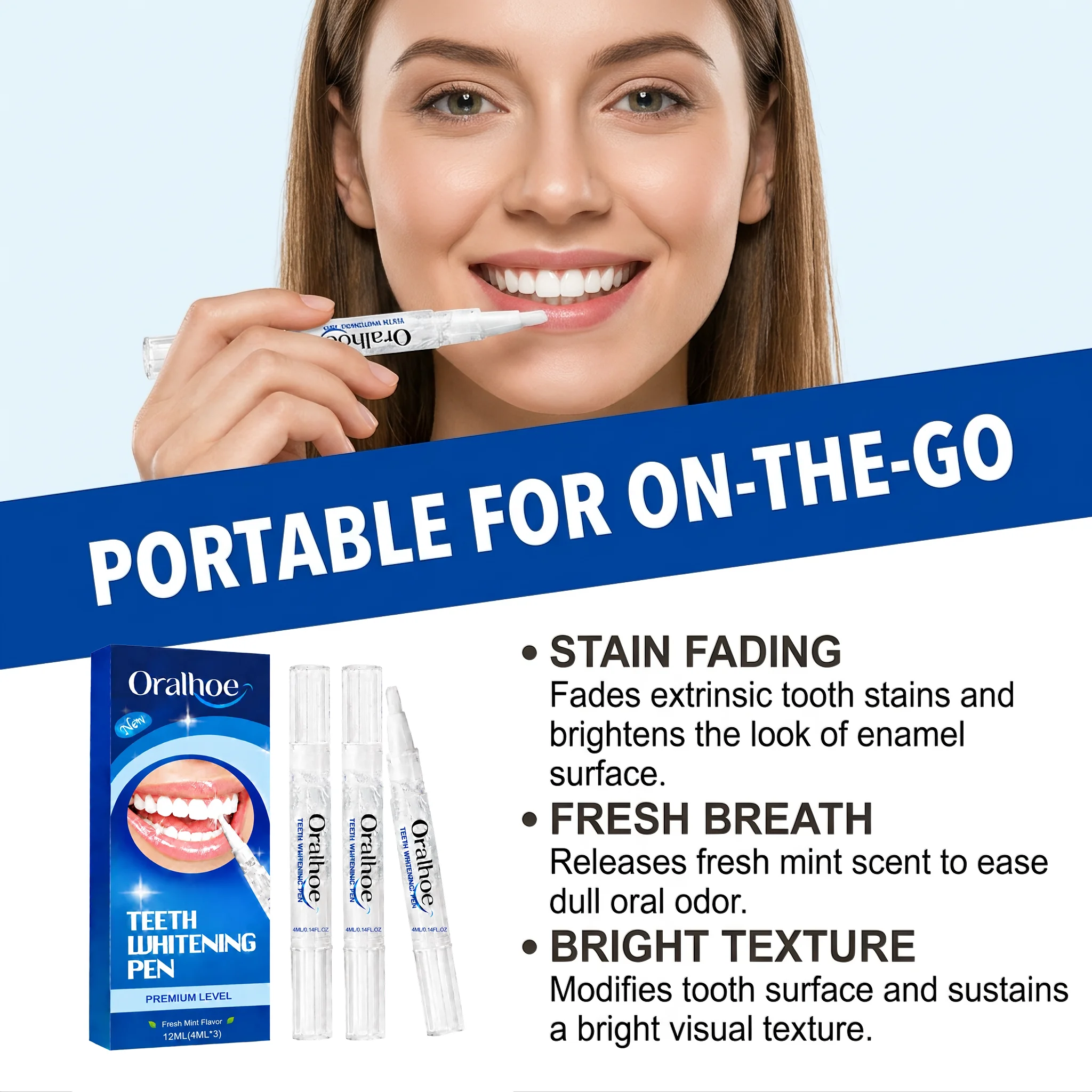 Oralhoe – zestaw 3 sztuk długo – Teeth Whitening Pens recenzja i cena