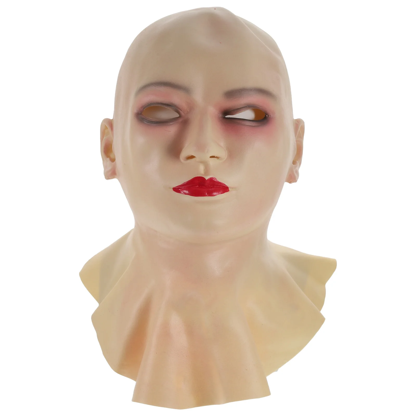 Maska lateksowa na łysą głowę, gładka, elastyczna, dopasowująca się do ciała, dla kobiet i mężczyzn, realistyczna czapka na łysą głowę, akcesorium do kostiumu cosplay, na Halloween, imprezę, żart.