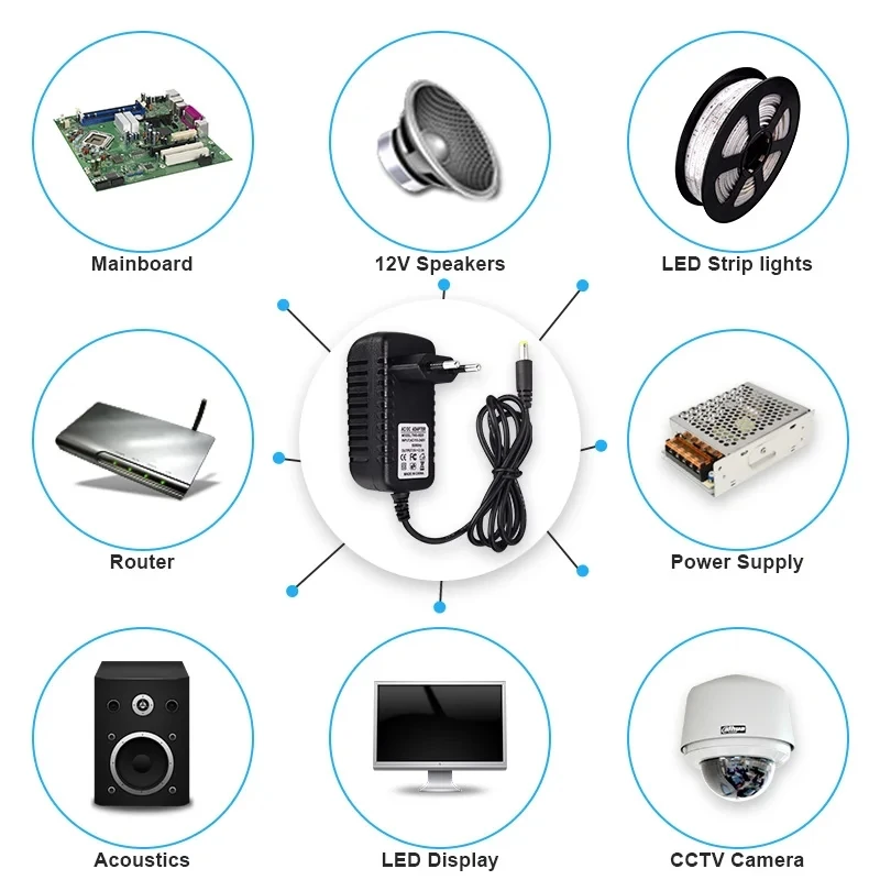 AC100V-240V to DC5V/12V/24V Lighting Transformer 1A 2A 3A 5A 6A 8A 10A Power Supply Adapter Converter Charger For LED Strip CCTV
