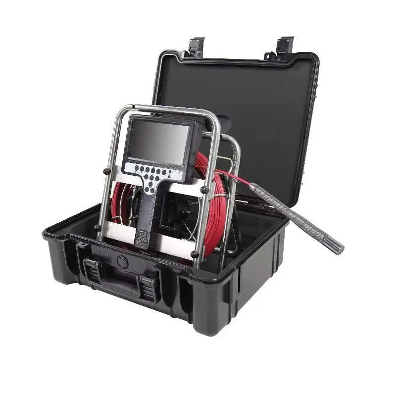 WOPSON 23MM Head 30M Red Cable Handheld  Sewer Drain Inspection CCTV Camera for Pipe Inspection With 512hz Locator