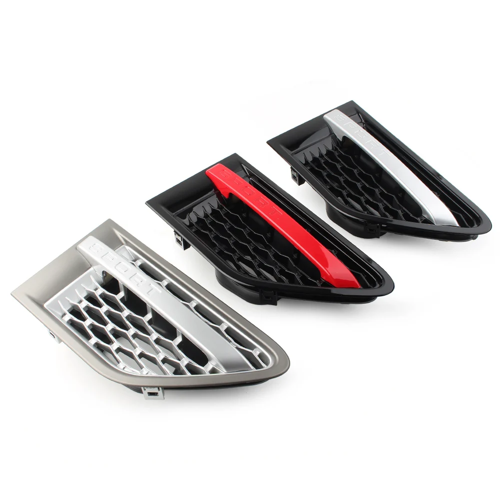 1Pcs Front Right Car Side Fender Air Vent Grille Grill For Land Rover Range Rover Sport 2010 2011 2012 2013 ABS Plastic 3Colors