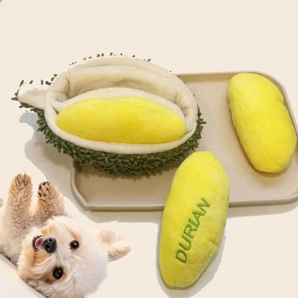 Resistente ao desgaste de pelúcia animal de estimação durian som brinquedos engraçado durável cão rangido brinquedo macio criativo pet mastigar brinquedo presente