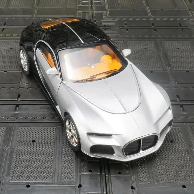 Para simulación 1:24, modelo de coche de aleación Bugatti Atlantico, 8 puertas y maletero del capó del motor, se puede abrir, detalles ricos, mano de obra fina