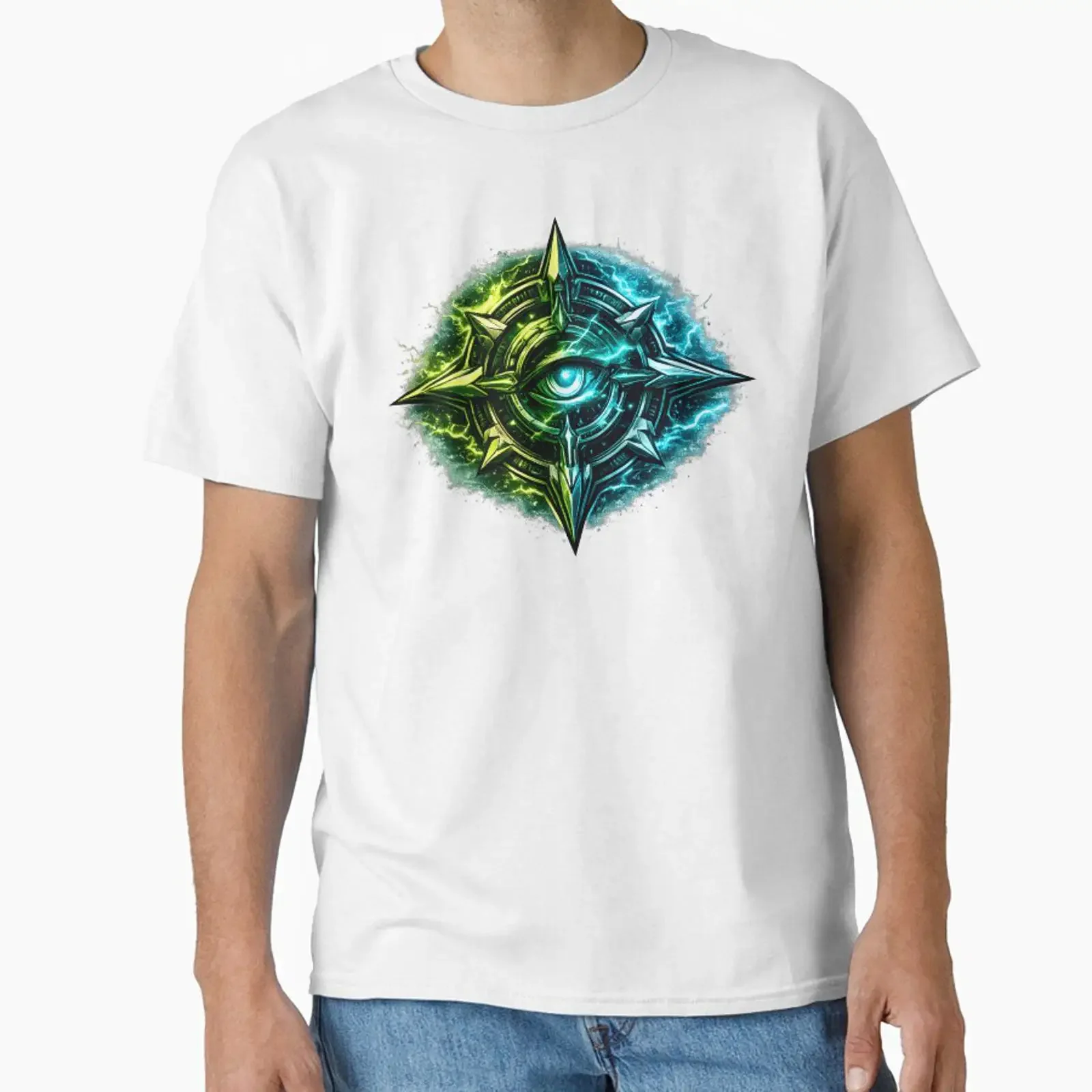 All Seeing Eye Compass Mystic Direction Symbol designed and sold by CreativeMindsetLab vintage Washed Breathable streetwear