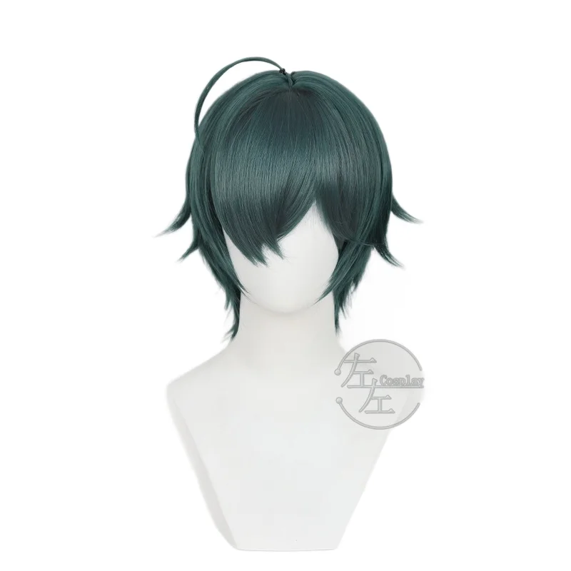 Peruka Cosplay Zenless Zone Zero Bohatera Mężczyzna Zielona Krótka Fryzura Comic-con Kostium Akcesoria Halloween Przebranie Rekwizyty