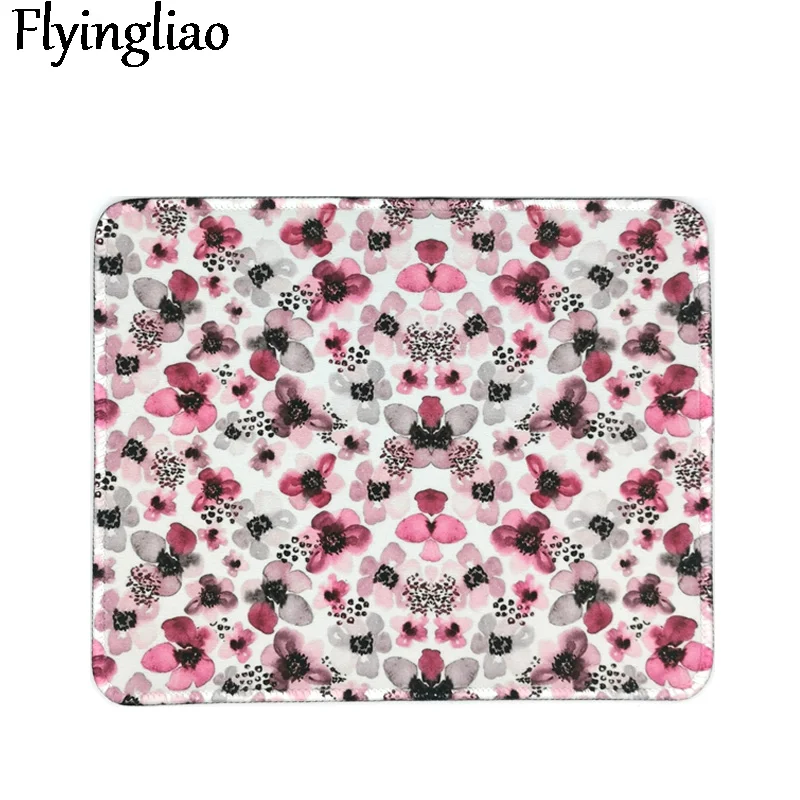 Purple Flowers Nordic Style Mousepad for Gaming Laptop Computer Desk Mat Mouse Pad Wrist Rests Table Mat Office Desk Accessories