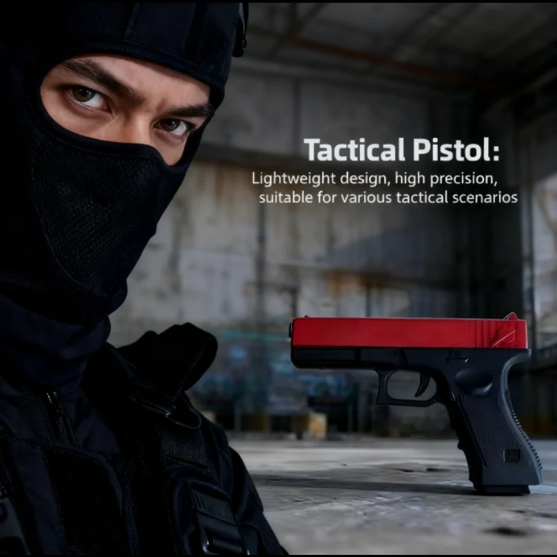 Soft Bullet Airsoft Pistole Handbuch G17 Spielzeugpistole Unteres Magazin mit Laser Outdoor Sports CS Spiel für Kinder Erwachsene Geschenk