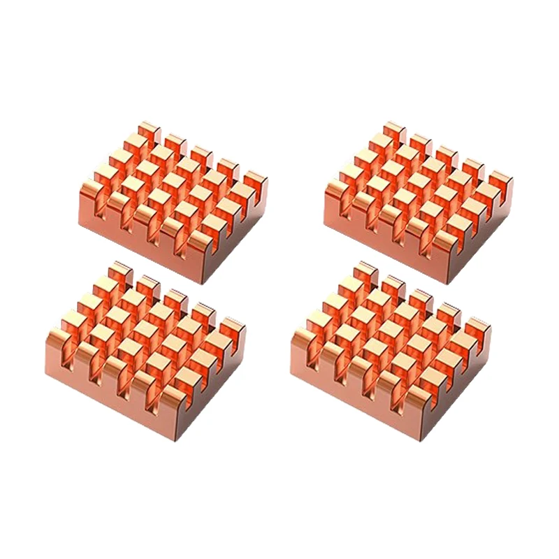 TEUCER 4/812-PCS VRAM koperen koellichaam 13x12x5mm thermisch geleidende koperen plaat voor koeling koeler GPU-chips VRAM VGA RAM GPU