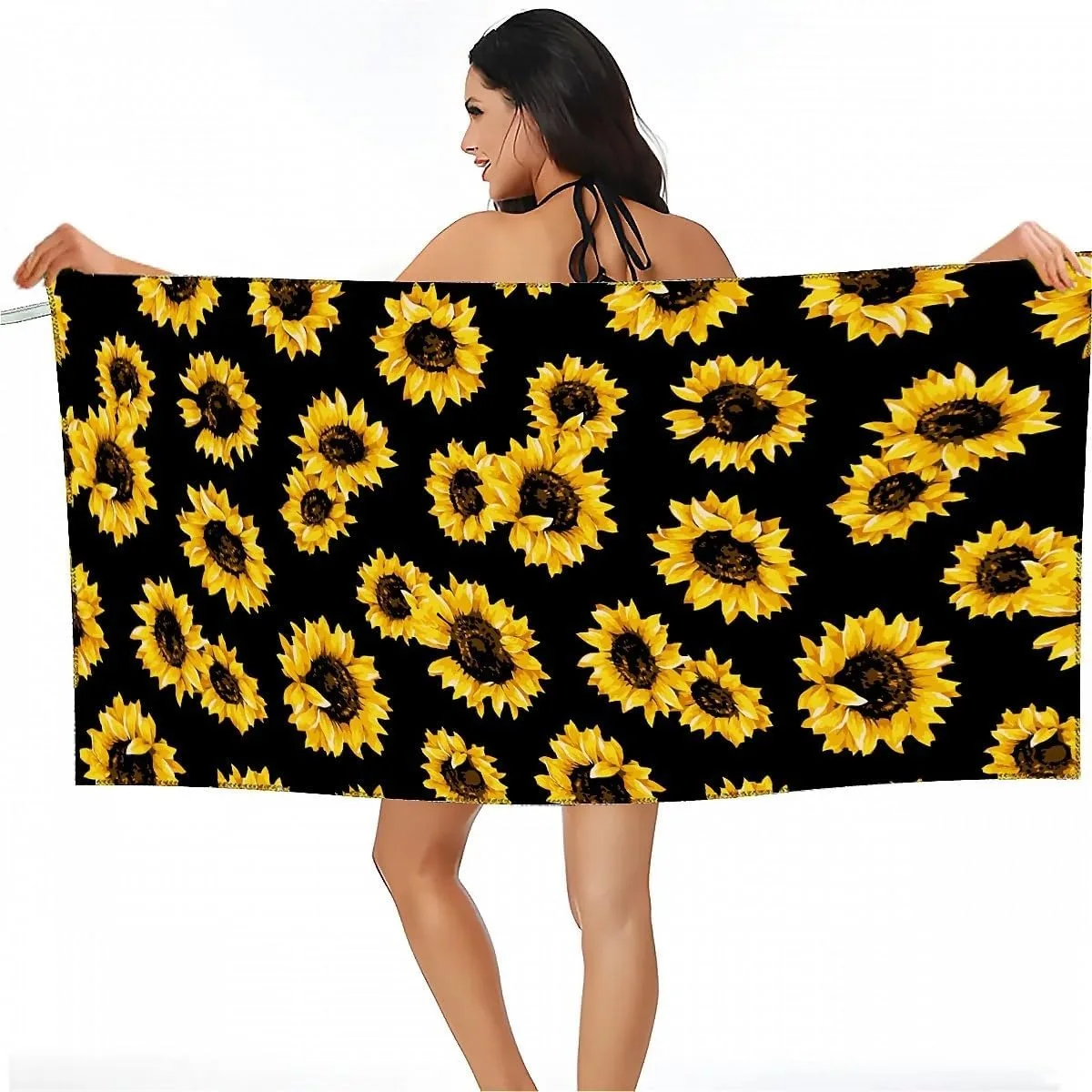 

Sunflowers pattern Beach Towel for Family stuffs friend Gift Quick-Dry Sand free For Bath Yoga Beach Camping Swimming GYM Travel