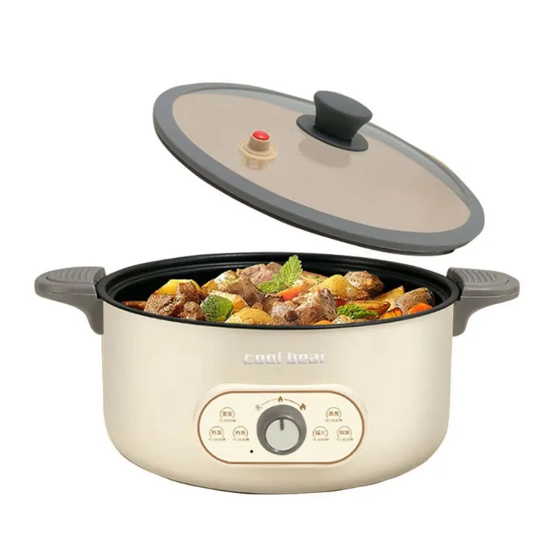 Olla caliente eléctrica, sartén antiadherente multifuncional para el hogar, olla caliente eléctrica integrada, olla de cocina eléctrica