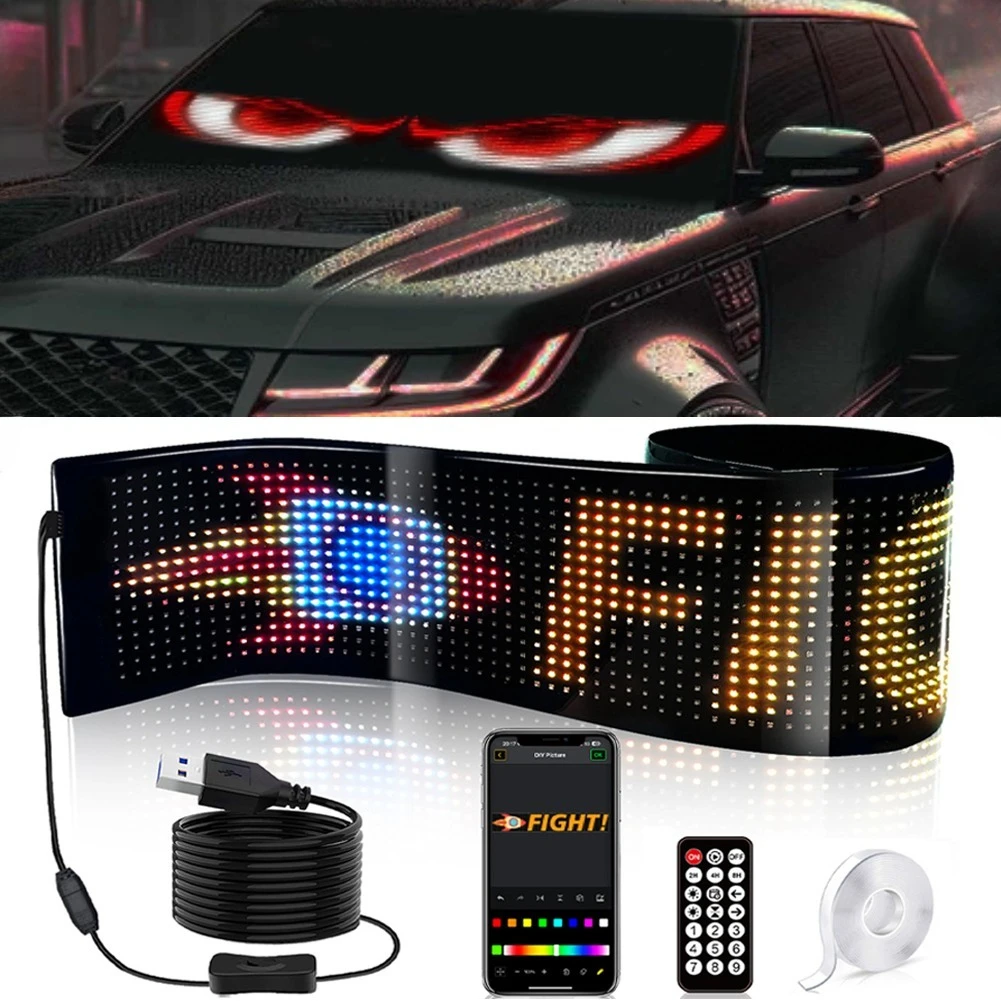 

Автомобильное лобовое стекло Bluetooth плюс светодиодный экран RGB светодиодный модуль вывеска матрица пиксельная панель прокрутка вывеска рекламный свет