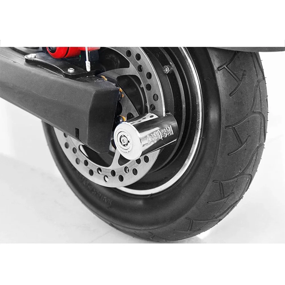 

Motorcycle Disc Brake 5.5Mm Anti-Theft Wheel Lock Auto Locking Waterproof Alloy Disc Lock For Scooter Bike Silver