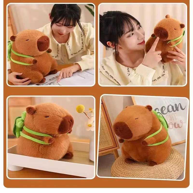 23 cm Capybara peluche jouet poupée de Simulation mignon et drôle cadeaux de jeu sac à dos Capibara mignon et drôle cadeau d'anniversaire cadeau de noël