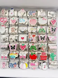 Wholesale 10 Pack Italian Charm Links Bracelet Jewelry DIY Making Bracelets Parts Module Accessories Making Parts