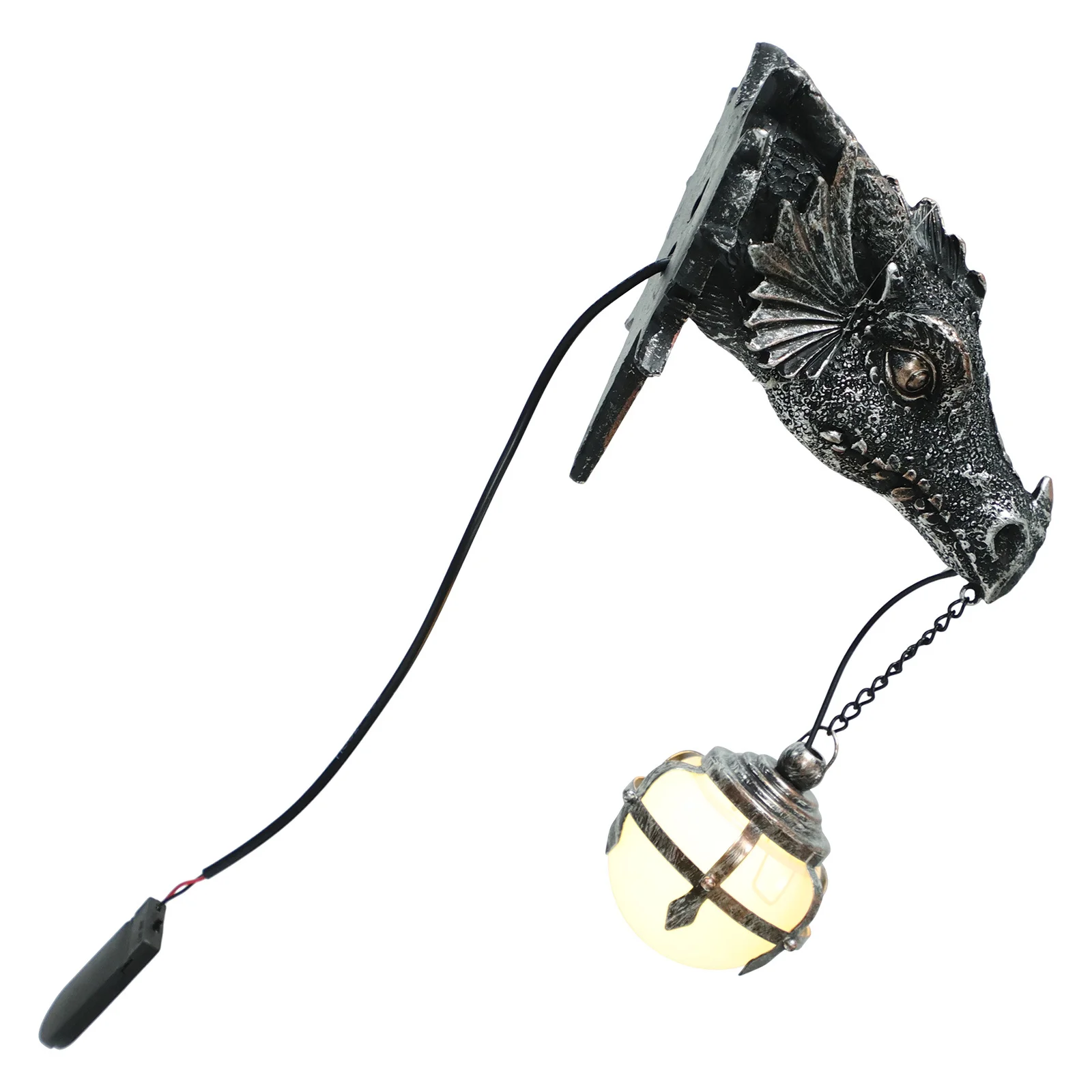 

Dragon Head Wall Lamp Resin Craft Waterproof Night Light Indoor Outdoor Hanging Lamp Garden Decor Dragon Sculpture Light Fixture