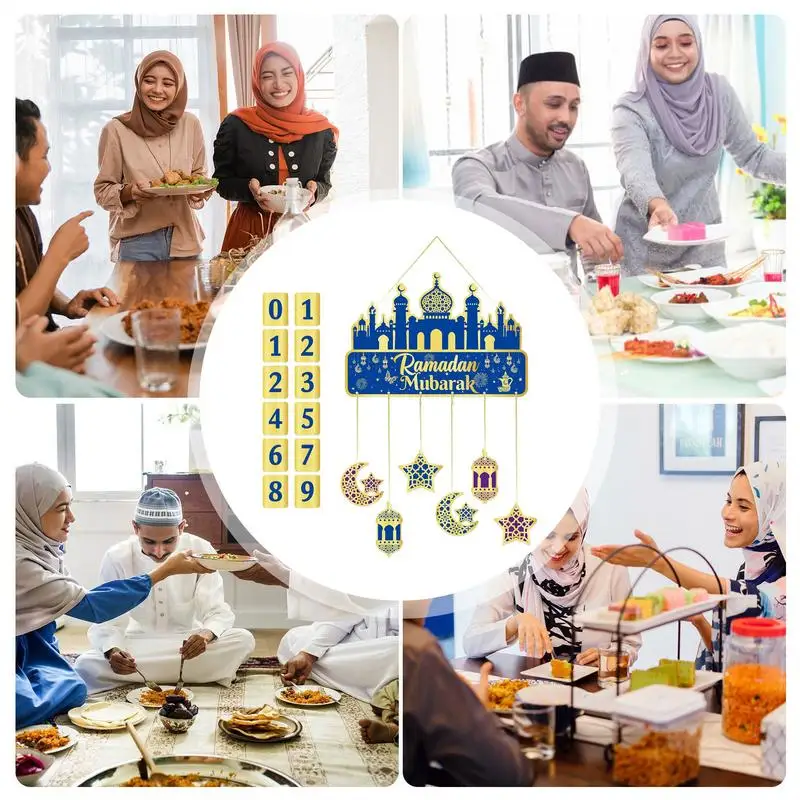 Calendarios de Adviento de vacaciones de Oriente Medio Calendarios de Adviento de vacaciones Decoración de pared de festivales para suministros de fiesta en casa