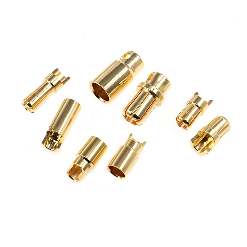 5sets Amass Banana Plug 2mm 3mm 3.5mm 4mm 5mm 5.5mm 6mm RC Battery Gold-plated Bullet Banana Plug Male Female Connector