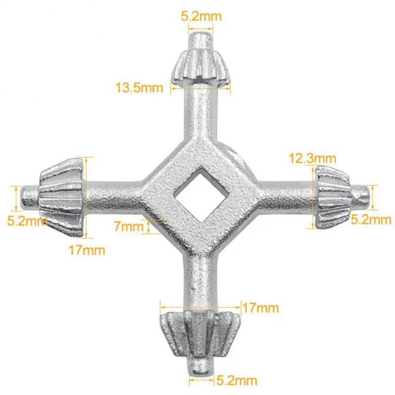 Electric Drill Key High Precision System Four-in-one Drill Accessories. Electric Drill Lock Key Antirust Four Headed Chuck Key