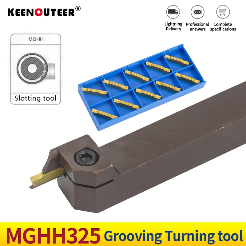 Mghh mm Largura Diâmetro 25 mm Primavera Extremidade de Aço Face Sulco Cortador Mgmn300 Inserção Cnc Torno Ferramenta de Corte Suportes Grooving Conjunto Ferramentas