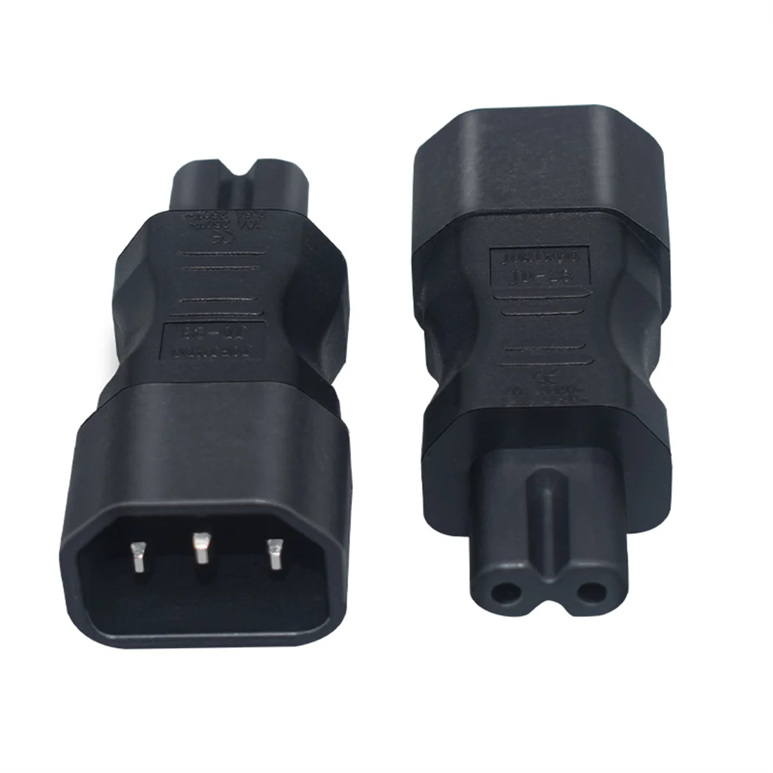 JORINDO 1pcs,IEC320 C14 to C7 adapter,IEC320 Kettle 3-Pin C14 Male To C7 Female Power Converter Adapter Plug-Socket