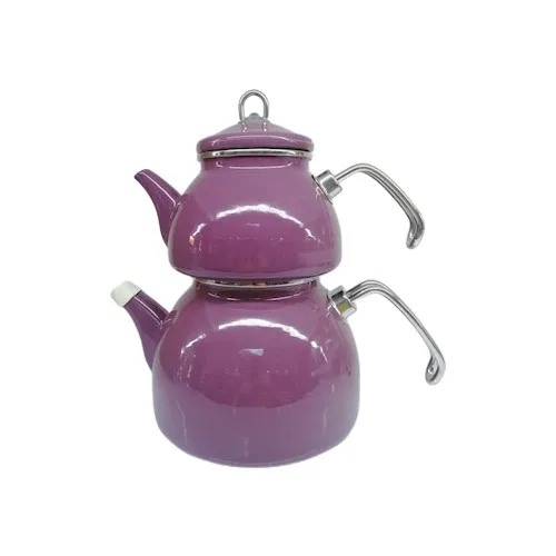 Schafer Kitchen House Enamel Teapot Set Damson